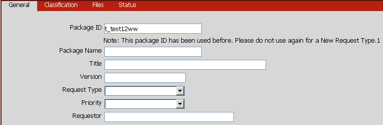 Package ID check message