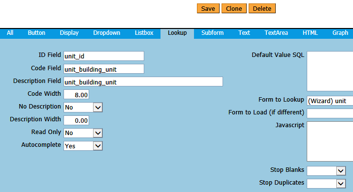 Definition of lookup field