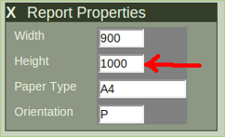 Report properties
