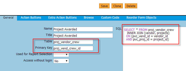 Correct SQL for this form.